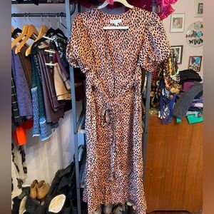 Leopard Print Midi Dress